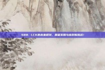 588. LCK的未来规划，展望发展与应对新挑战！