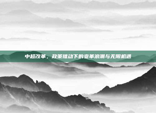 中超改革，政策推动下的变革浪潮与无限机遇  第1张