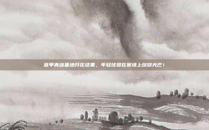 意甲青训基地开花结果，年轻球员在赛场上绽放光芒！  第1张