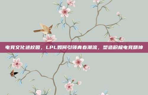 电竞文化进校园，LPL如何引领青春潮流，塑造积极电竞精神  第1张