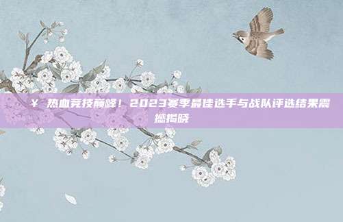 🔥 热血竞技巅峰！2023赛季最佳选手与战队评选结果震撼揭晓  第1张