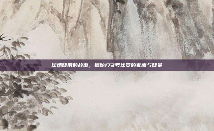 球场背后的故事，揭秘173号球员的家庭与背景  第1张