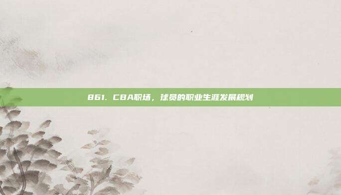 861. CBA职场，球员的职业生涯发展规划  第1张